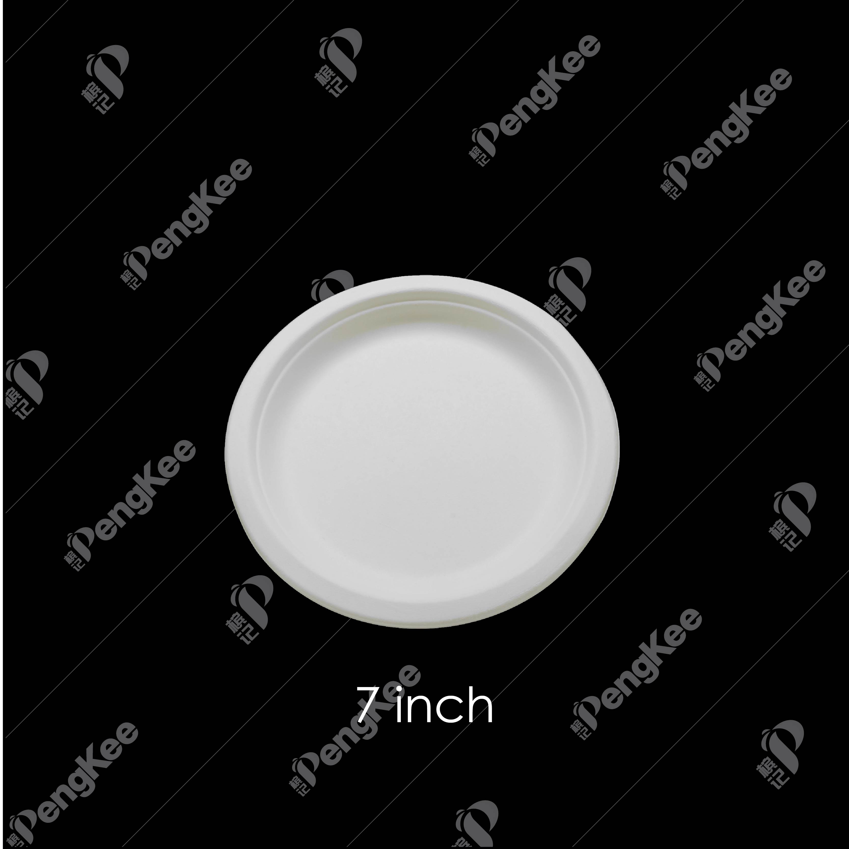 PO11 7" SUGARCANE PLATE (50'S X 20PKT)