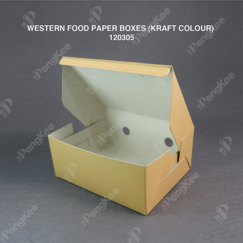 WESTERN FOOD PAPER BOXES (KRAFT COLOUR) (100'SPKT) 