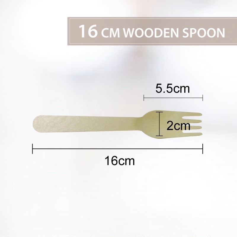 DS1104 16CM WOODEN FORK 160*27*1.8mm (100'S X 50PKT/CTN)