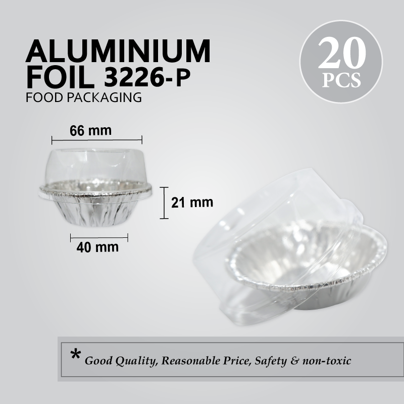 ALU FOIL TRAY W/LID 3226-P (ROUND) (20'S) 50PKT/CTN