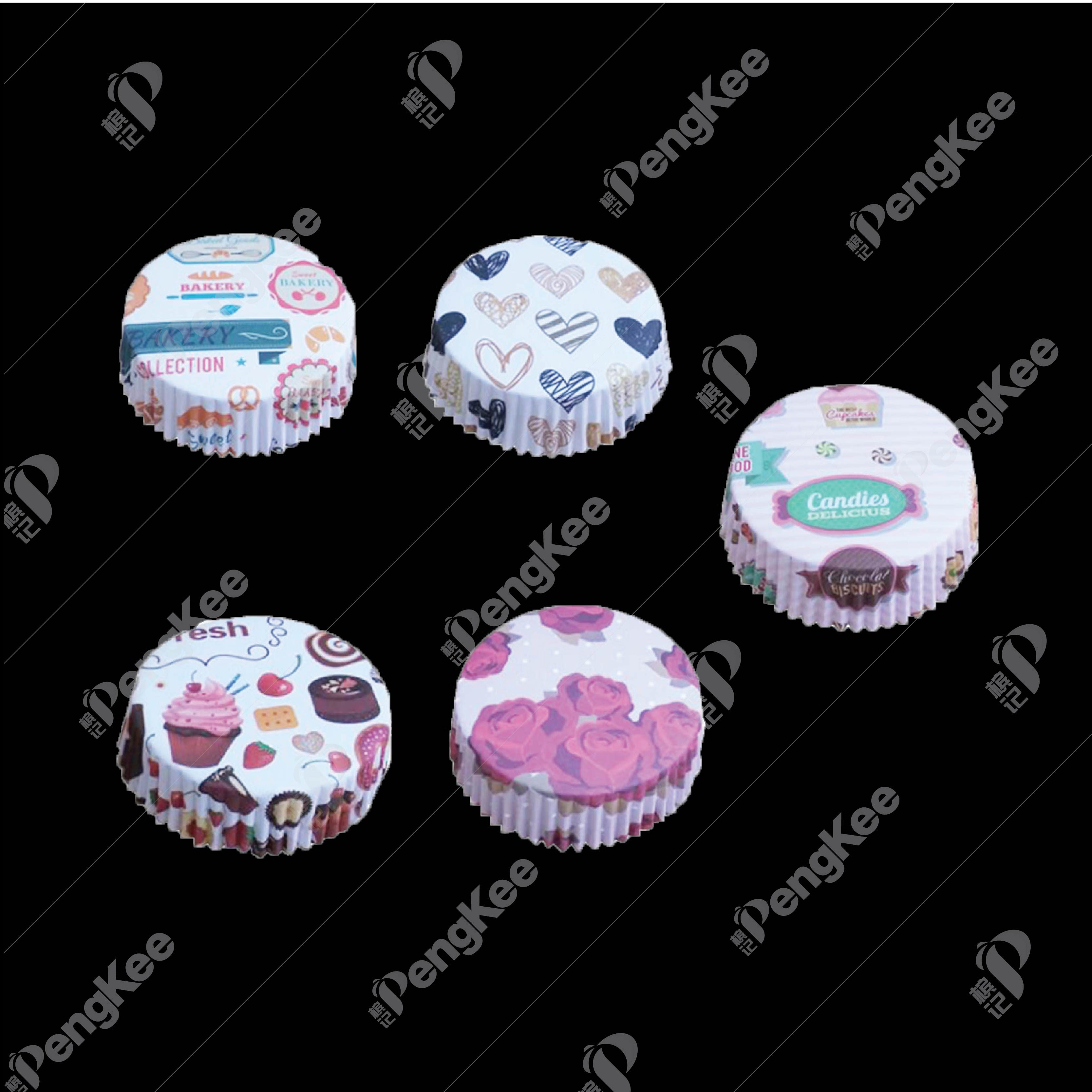 BAKING CASES 15CM (ROUND) (ASSORTED) (200‘S+- X 20PKT/CTN)