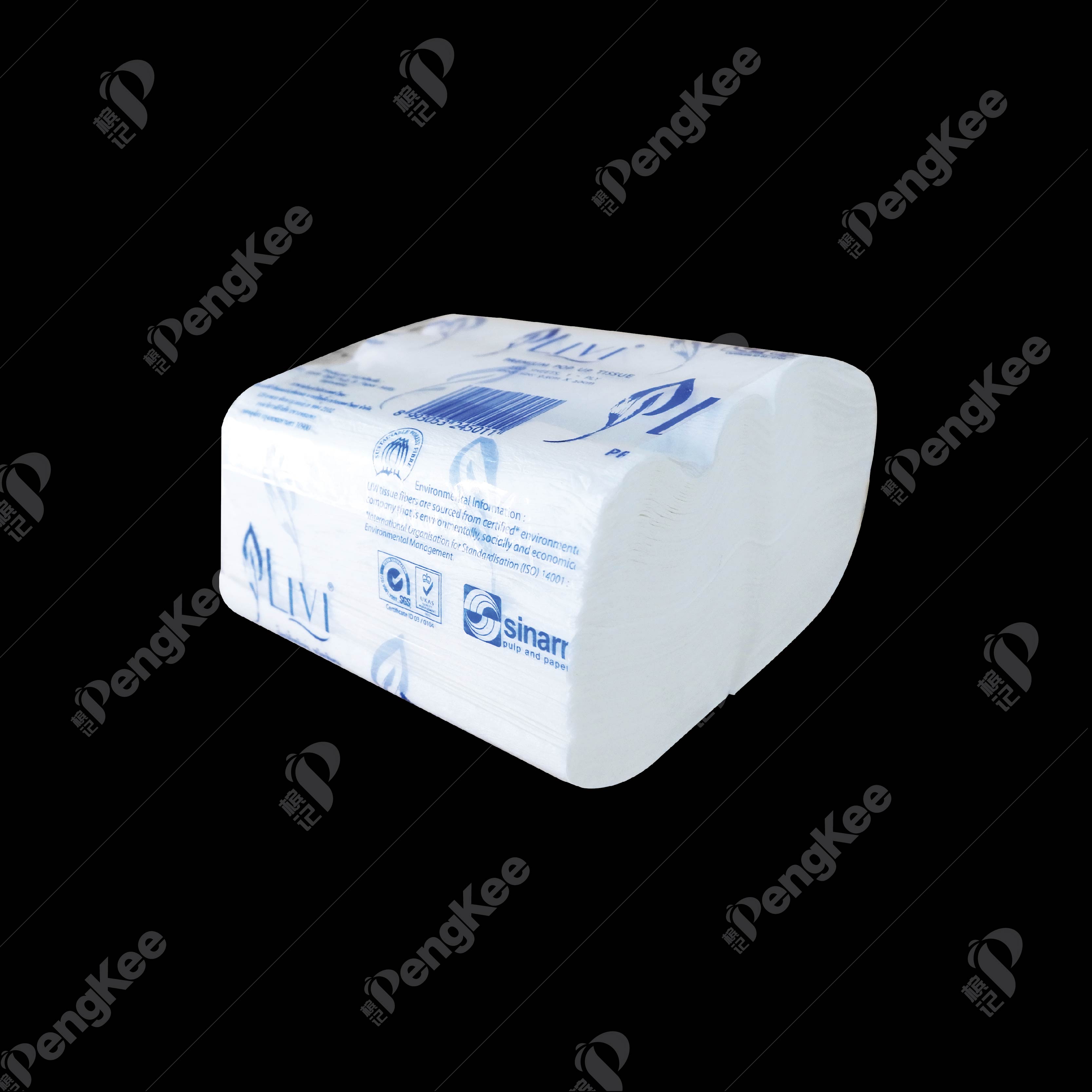 LIVI 1PLY PREMIUM POP UP TISSUE (250SH X 12PKT/BAG)