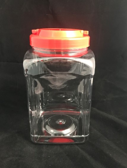 TP928 (H) PLASTIC JAR C/W RED SCREW CAP (RED) (PC)