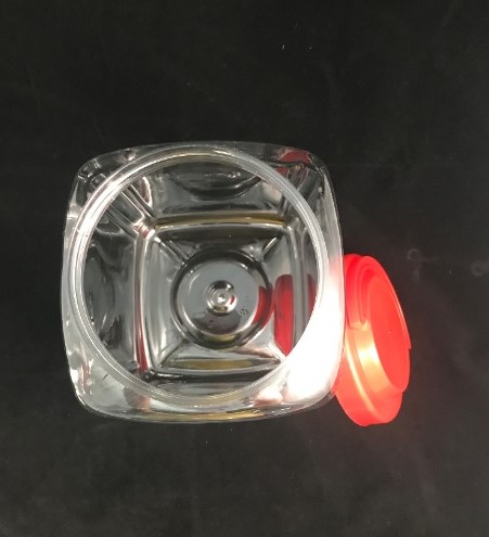 TP928 (H) PLASTIC JAR C/W RED SCREW CAP (RED) (PC)