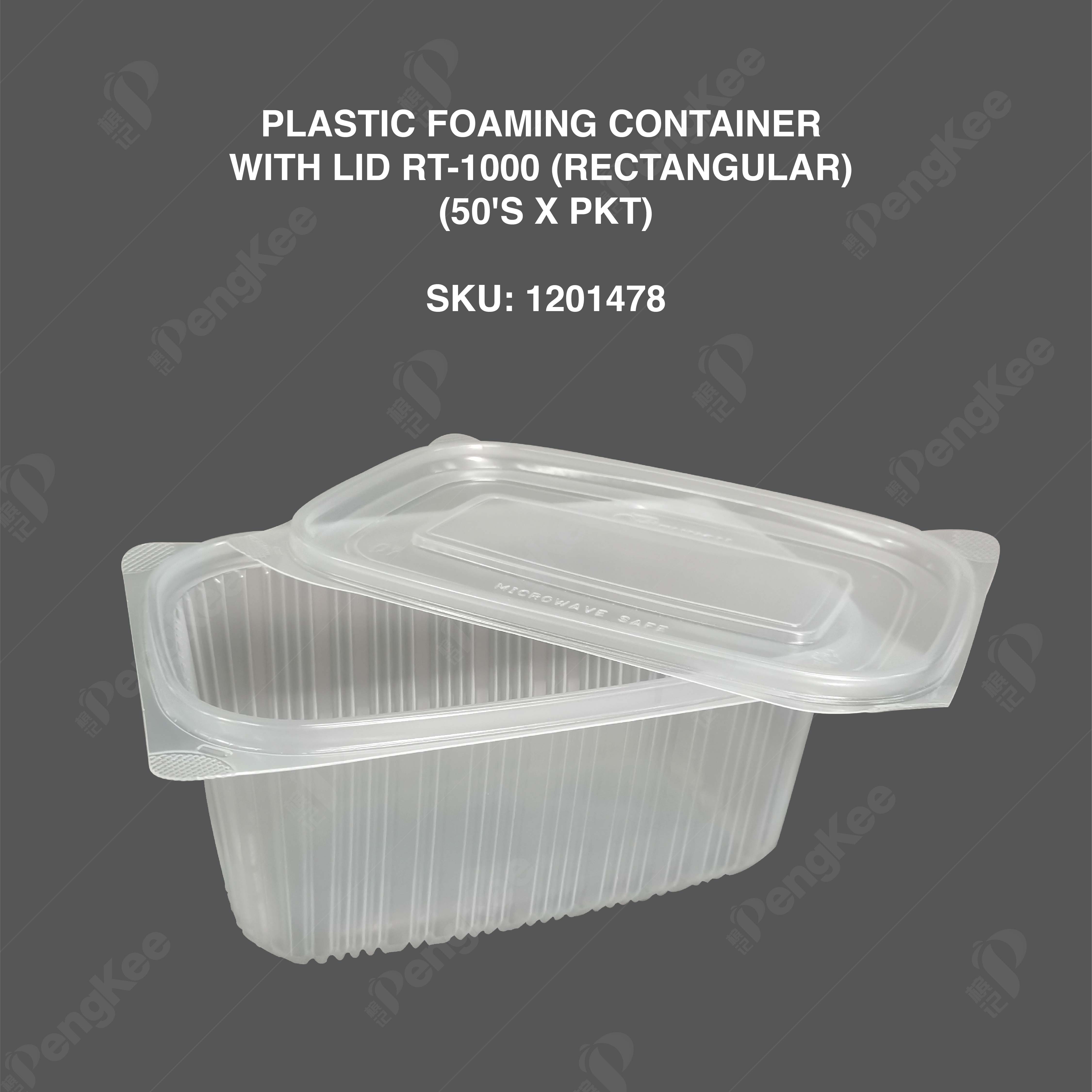 PLASTIC FOAMING CONTAINER WITH LID RT-1000 