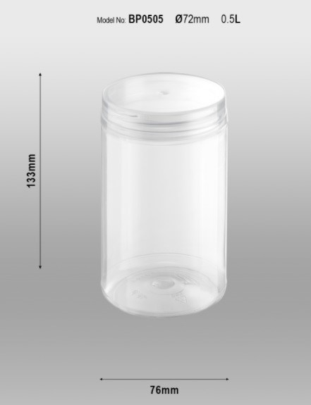 BP0505 PLASTIC BOTTLE C/W SCREW LID (CLEAR) (15'S) (105'S/BAG)