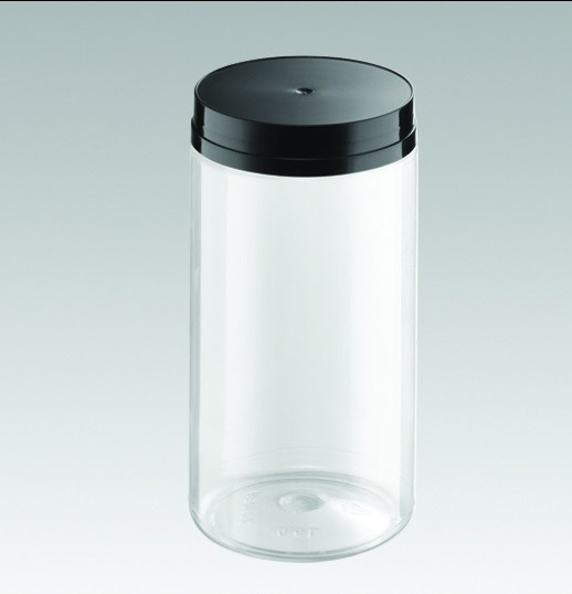 BP0602 (round 72mm) PLASTIC BOTTLE C/W SCREW LID (BLK) (15'S) (105'S/BAG)