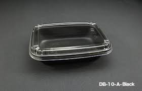 DB-10A DONBURI SQUARE CONTAINER WITH LID (BLACK) (50'S X 16PKT/CTN)