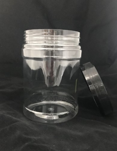 TP108 PLASTIC JAR C/W SCREW CAP (BLACK) (PC)