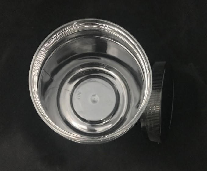 TP108 PLASTIC JAR C/W SCREW CAP (BLACK) (PC)