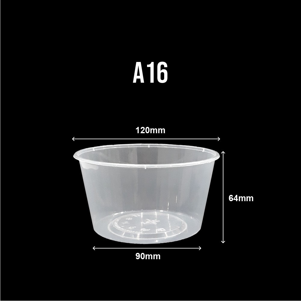PLASTIC CONTAINER A16 (ROUND) (+-50'S X 10PKT) abbaware