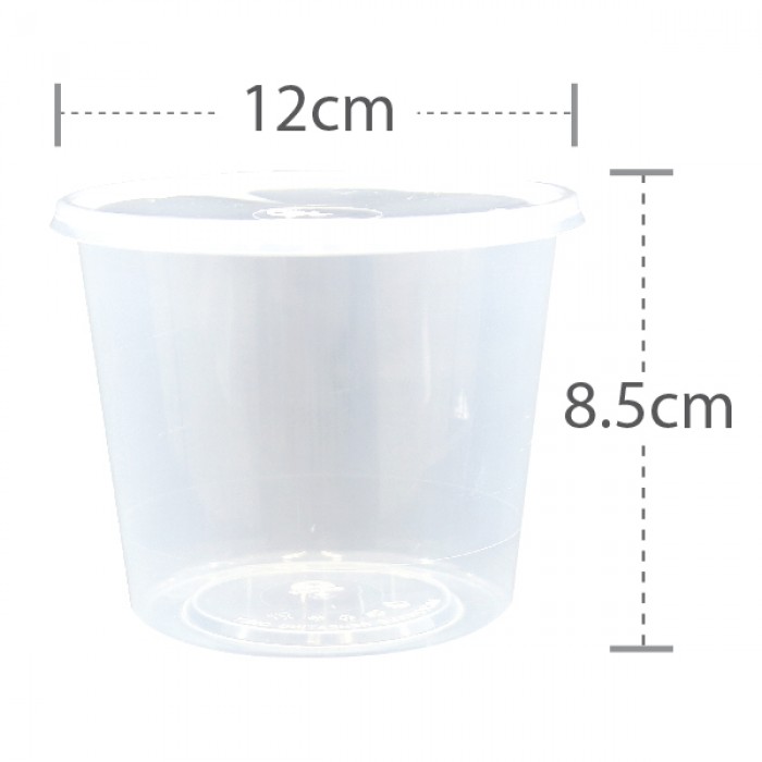 PLASTIC CONTAINER R25 (round) (50'S X 10PKT)
