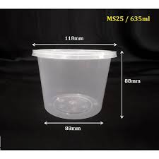 PLASTIC CONTAINER MS25 (50'S X 10 PKT)