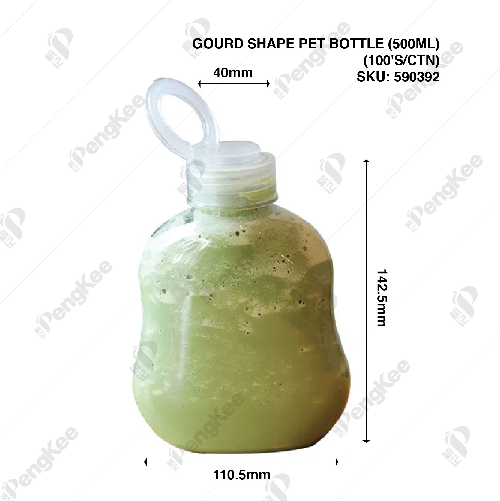 Gourd Shape PET Bottle 500ml(cm)(100'S/CTN)