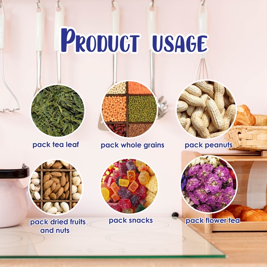 BOTTLE SHAPE SEAL ZIPPER STORAGE CLEAR PLASTIC BAG (WOODEN CAP DESIGN) 12*17.5+7CM (50'S)